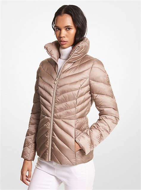 michael kors men's packable quilted puffer jacket|Michael Kors packable down fill.